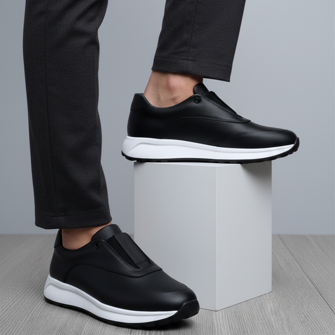 Sneakers en Cuir Grainé - Tres Confortable