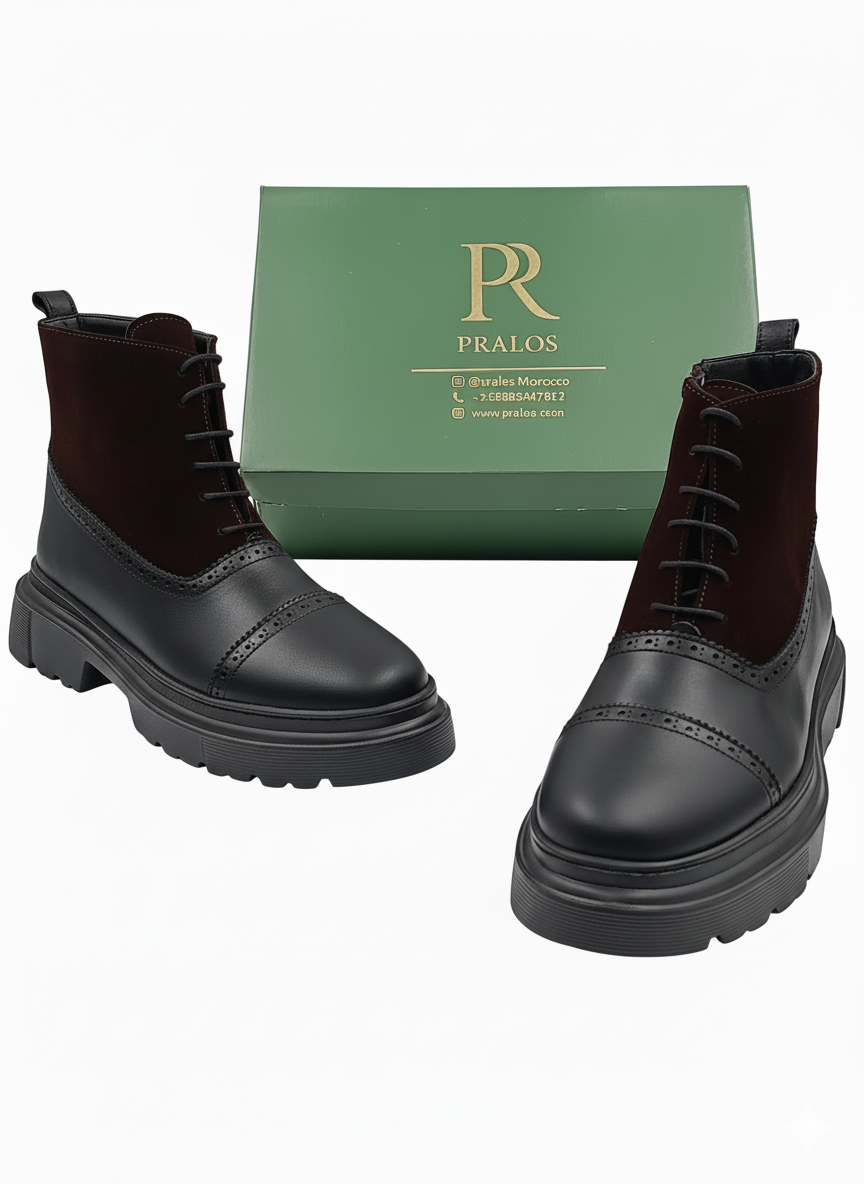 Boots Homme-Semelle Légère Très Confortable En Daim