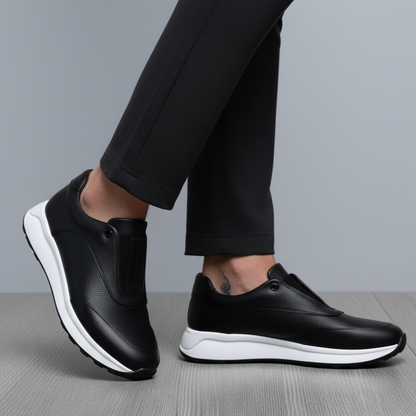 Sneakers en Cuir Grainé - Tres Confortable