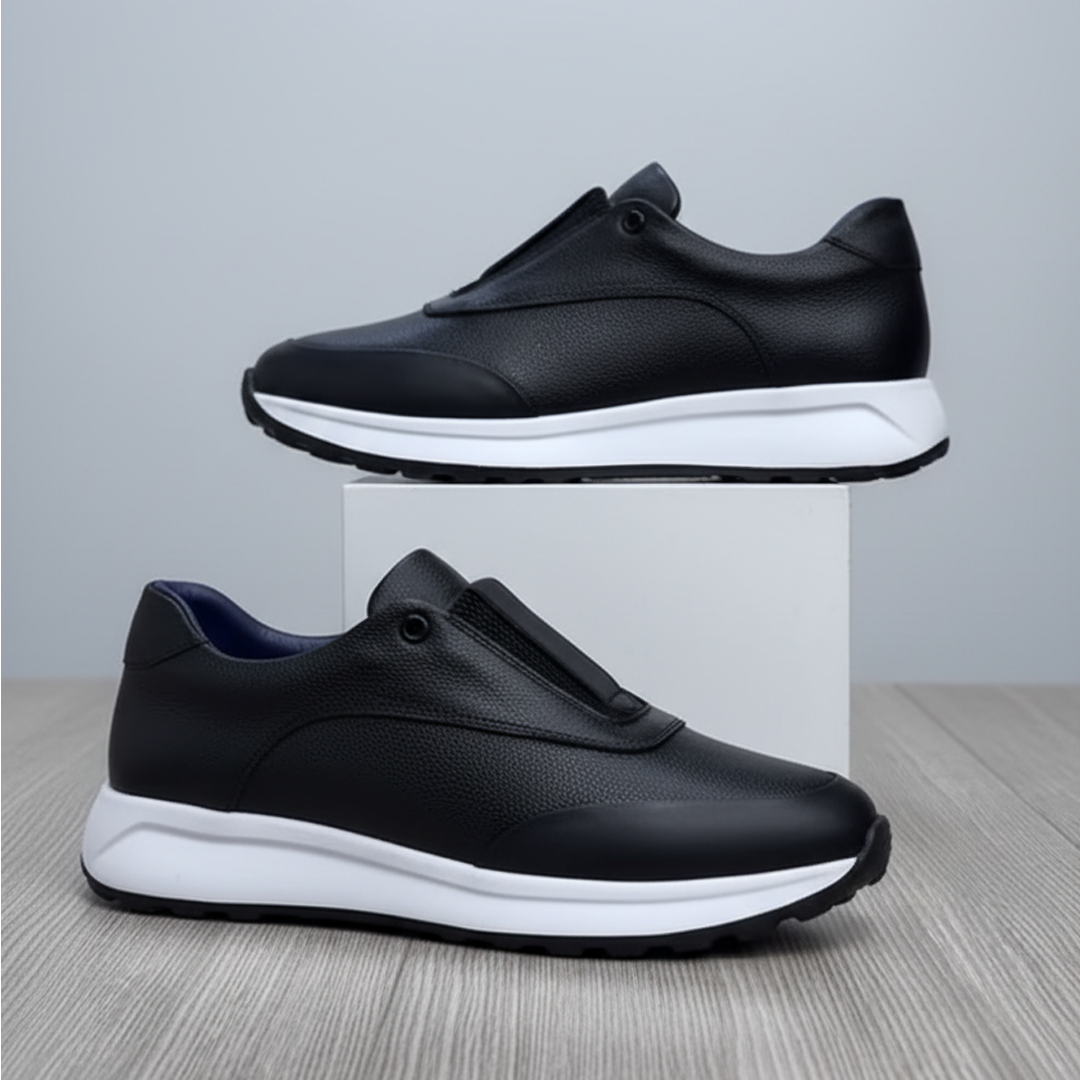 Sneakers en Cuir Grainé - Tres Confortable