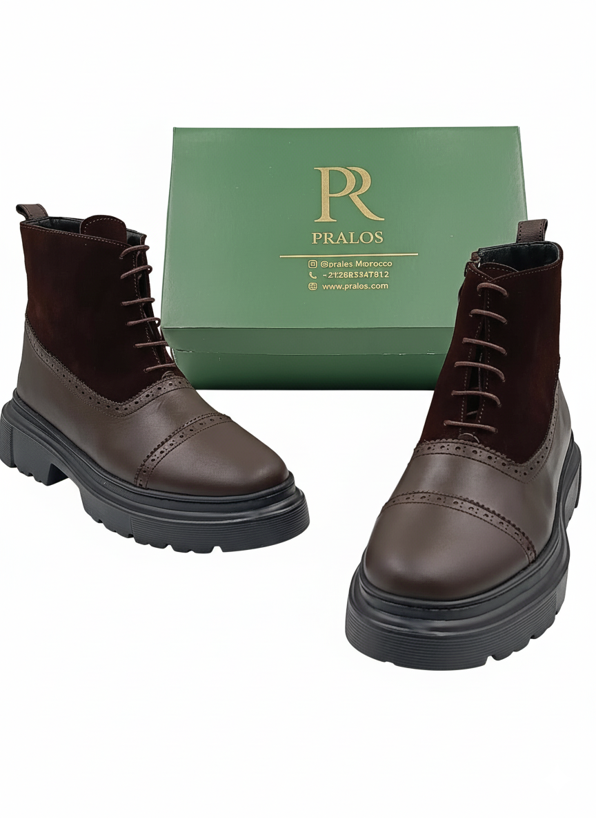 Boots Homme-Semelle Légère Très Confortable En Daim