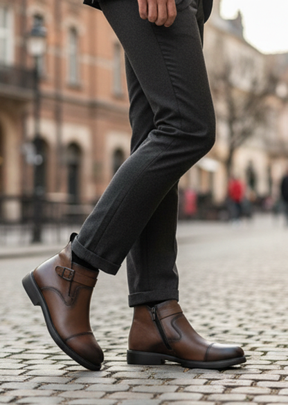 Bottes d'affaires chaudes en cuir