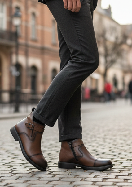 Bottes d'affaires chaudes en cuir