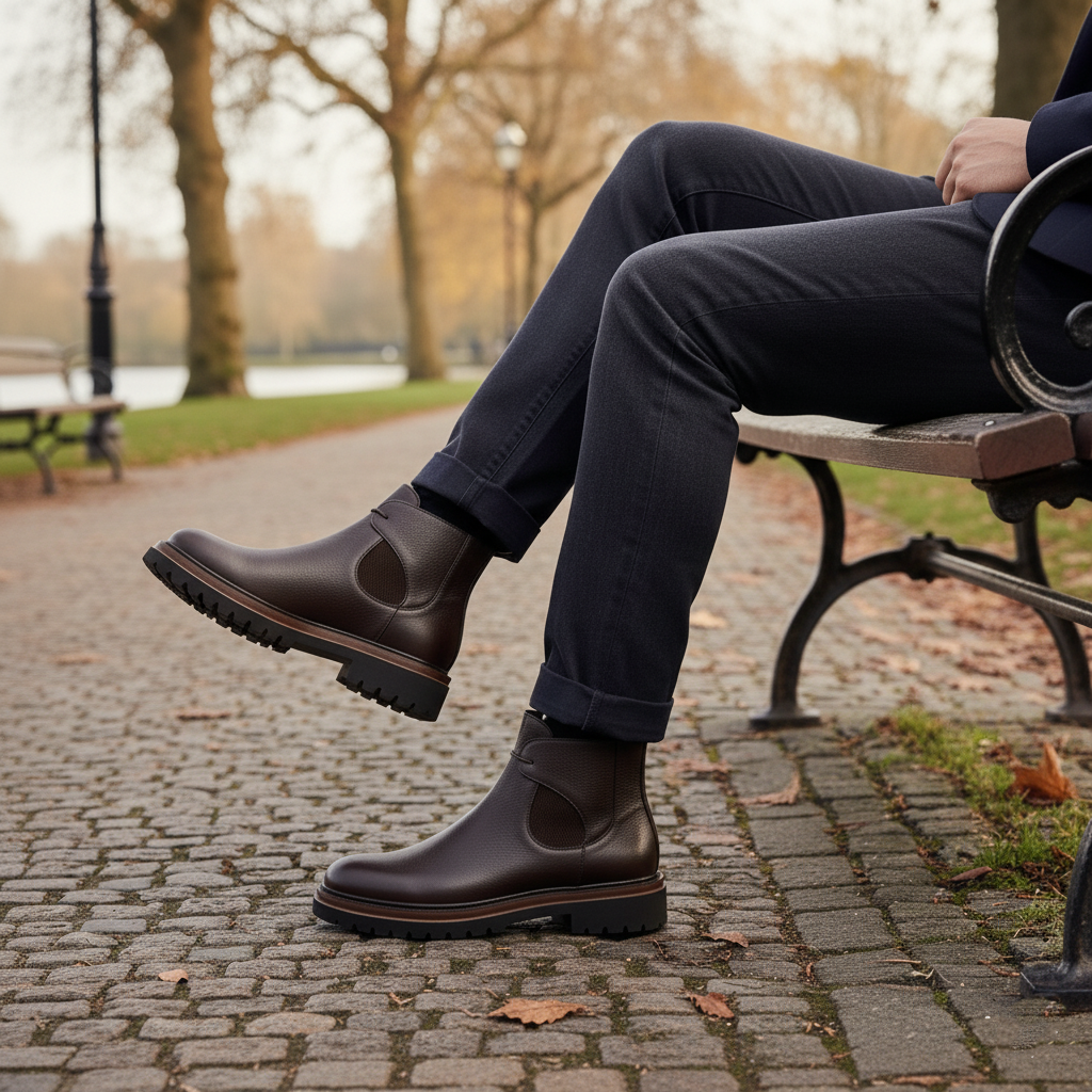 Boots Homme-Semelle Légère Très Confortable