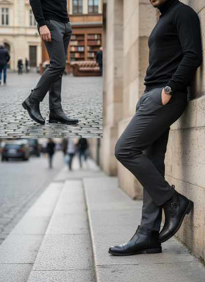 Bottes d'affaires chaudes en cuir