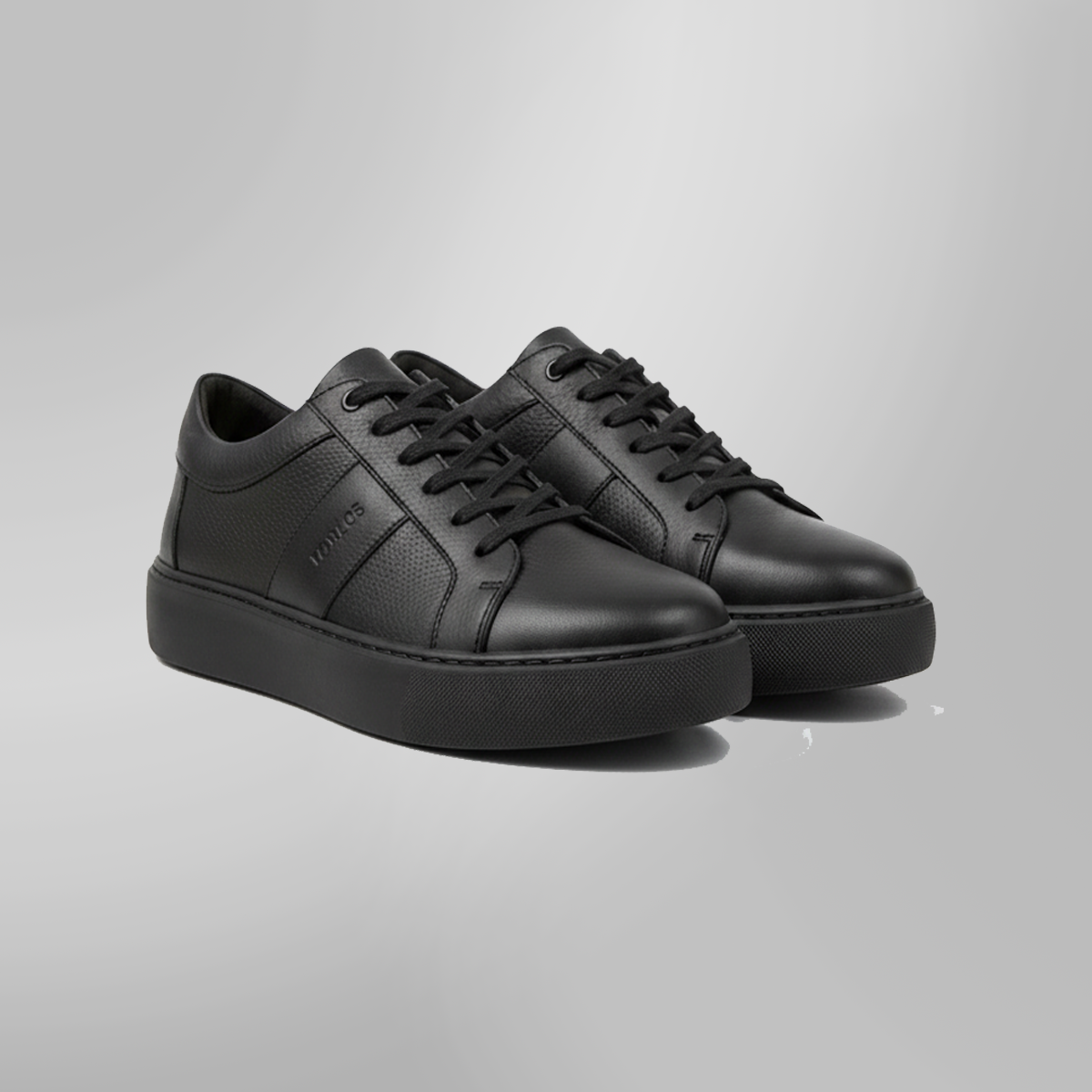 Sneakers en Cuir Grainé - Semelle Légère Confortable