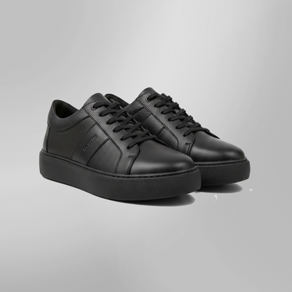 Sneakers en Cuir Grainé - Semelle Légère Confortable