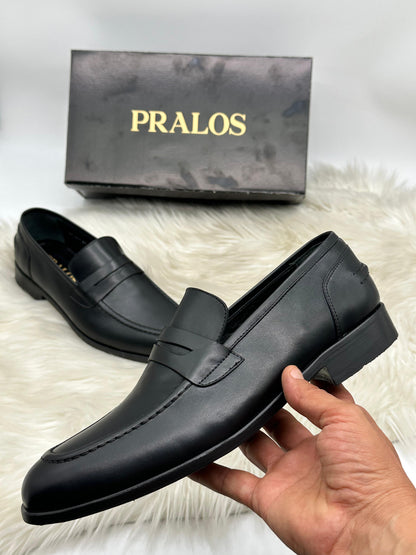 Mocassin Pralos en Cuir Homme Noir