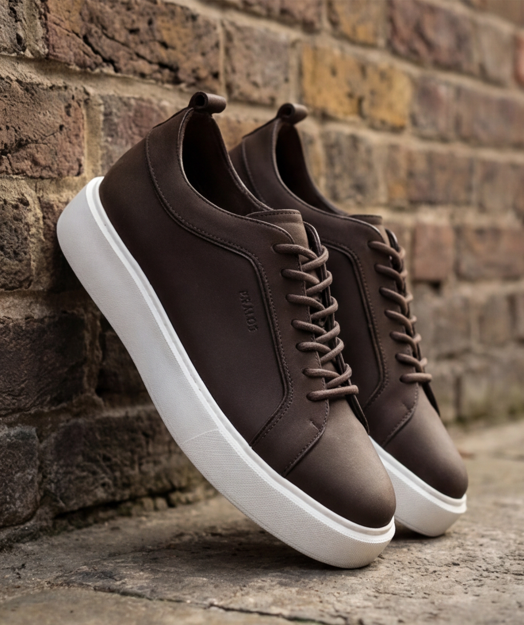 Sneakers Pralos en Cuir - semelle blanche