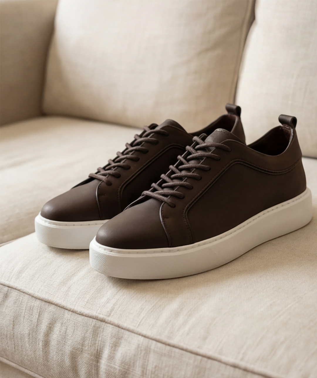 Sneakers Pralos en Cuir - semelle blanche