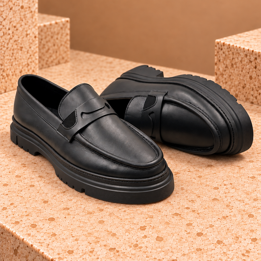 Mocassins en cuir – Noir