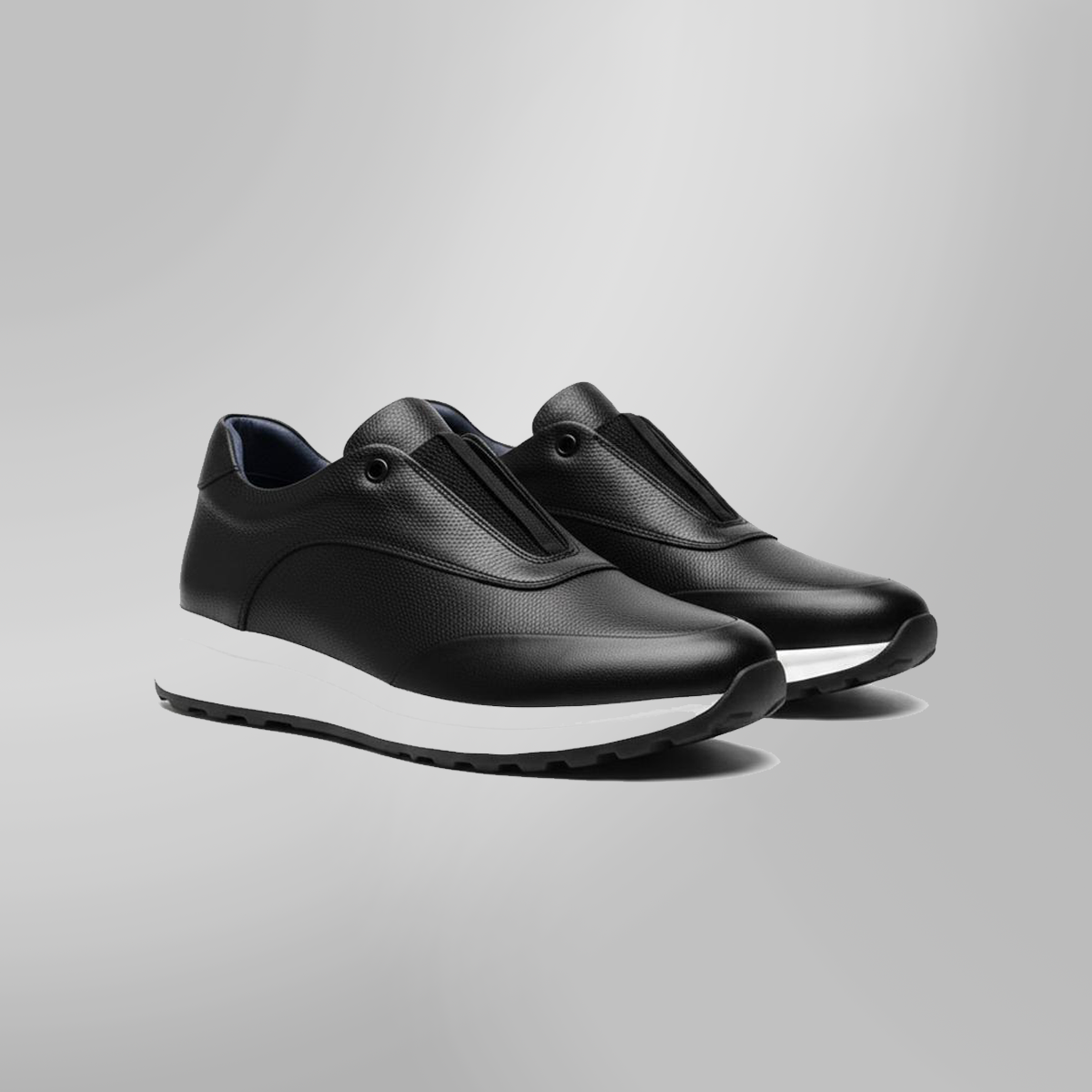 Sneakers en Cuir Grainé - Tres Confortable